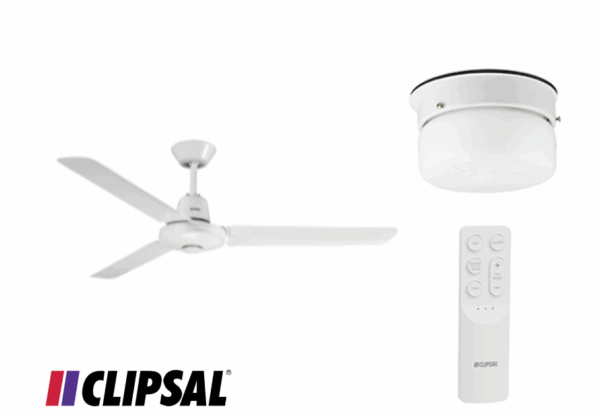 Clipsal Airflow Ceiling Sweep Fan with remote and light kit