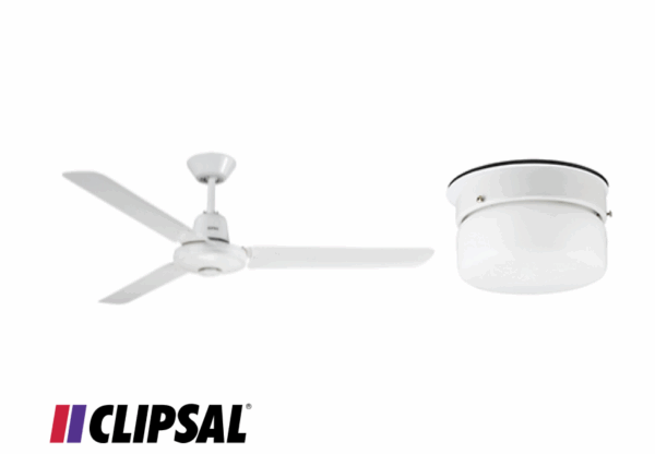 Clipsal Airflow Ceiling Sweep Fan with light kit